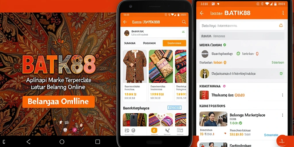 Tampilan antarmuka utama aplikasi BATIK88 yang user-friendly.