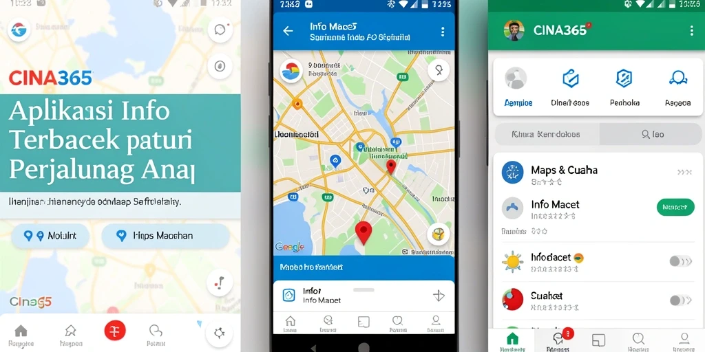 Tampilan antarmuka CINA365 yang sederhana dan informatif untuk info macet.