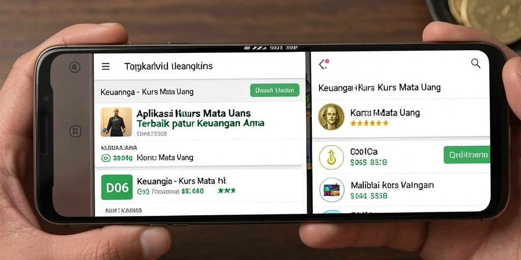 Antarmuka intuitif D06 menampilkan nilai tukar mata uang secara jelas.