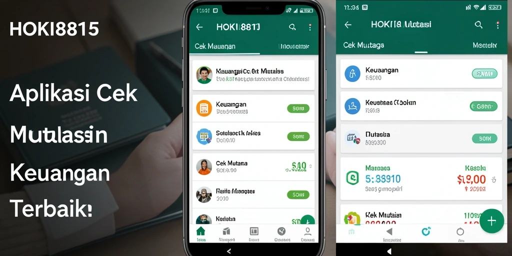 Antarmuka aplikasi HOKI8815 yang jelas dan mudah digunakan.