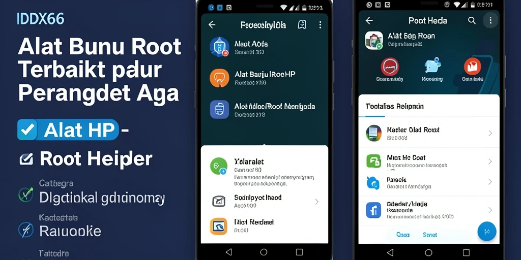 Tampilan antarmuka IDX66 yang mudah digunakan untuk proses Root Helper.