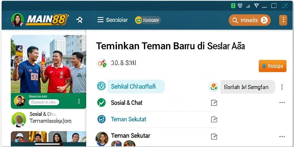 Antarmuka pengguna MAIN88 yang modern dan menarik.