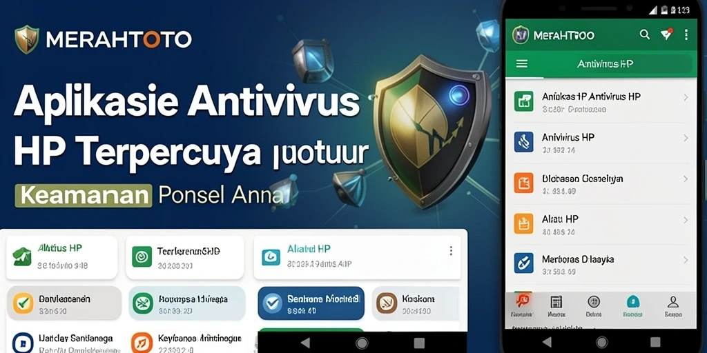 Screenshot utama MERAHTOTO yang menampilkan antarmuka pengguna aplikasi Antivirus HP.