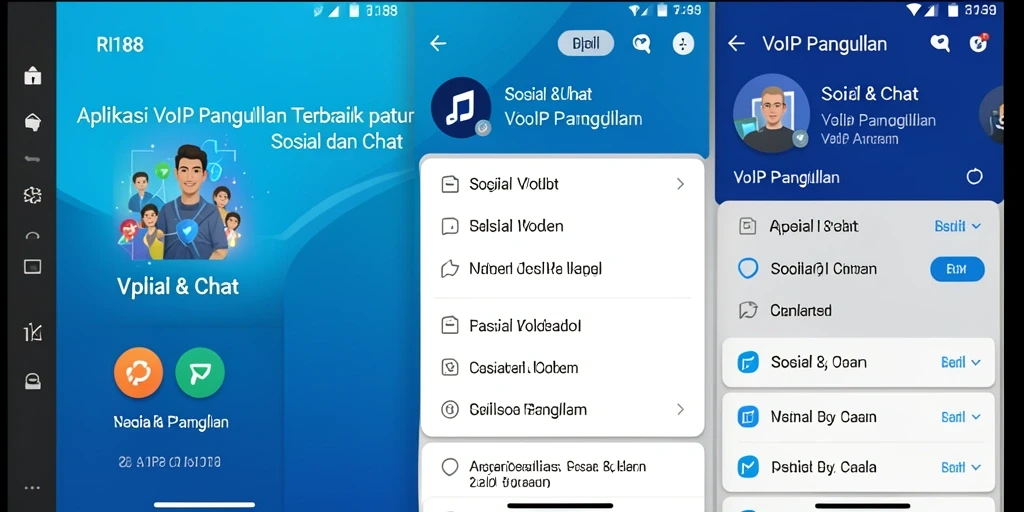 Antarmuka pengguna RI188 yang intuitif dan mudah digunakan untuk VoIP Panggilan.