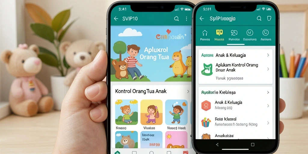 Tampilan antarmuka user-friendly dari SVIP10 untuk kontrol orang tua.