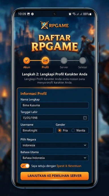 Cara Mudah Registrasi Akun Baru rpgame